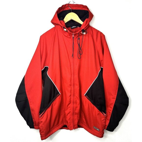 Brooks Matrix Jacket Mens Full Zip Softshell Hooded Fleece Lined Red Size Large - Picture 1 of 16